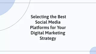 The Best Social Media Platforms for Digital Marketing