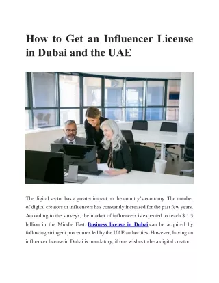 How to Get an Influencer License in Dubai and the UAE