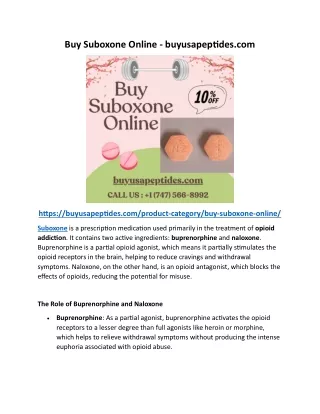 Buy Suboxone Online - buyusapeptides.com