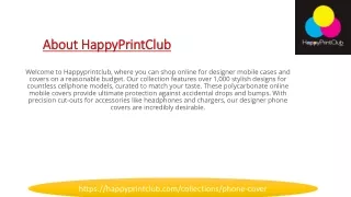 Latest Mobile Phone Covers Price | Happy Print Club