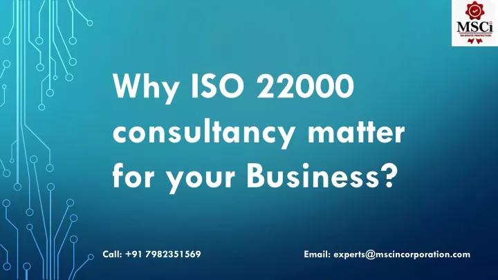 why iso 22000 consultancy matter for your business