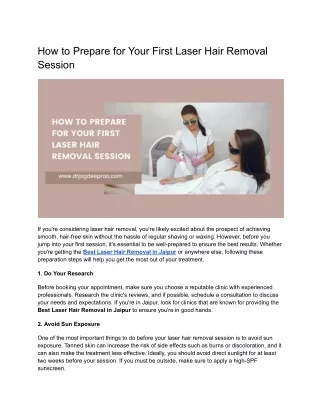 How to Prepare for Your First Laser Hair Removal Session