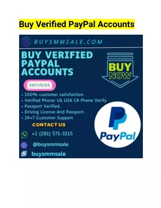 Buy Verified PayPal Accounts