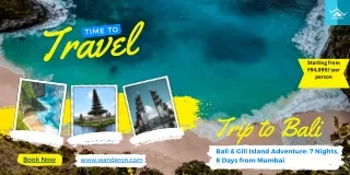 Bali & Gili Island Adventure 7 Nights, 8 Days from Mumbai