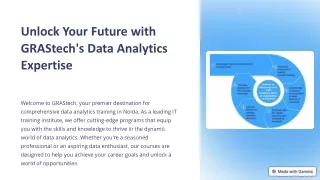 Unlock Your Future with GRAStech's Data Analytics Expertise