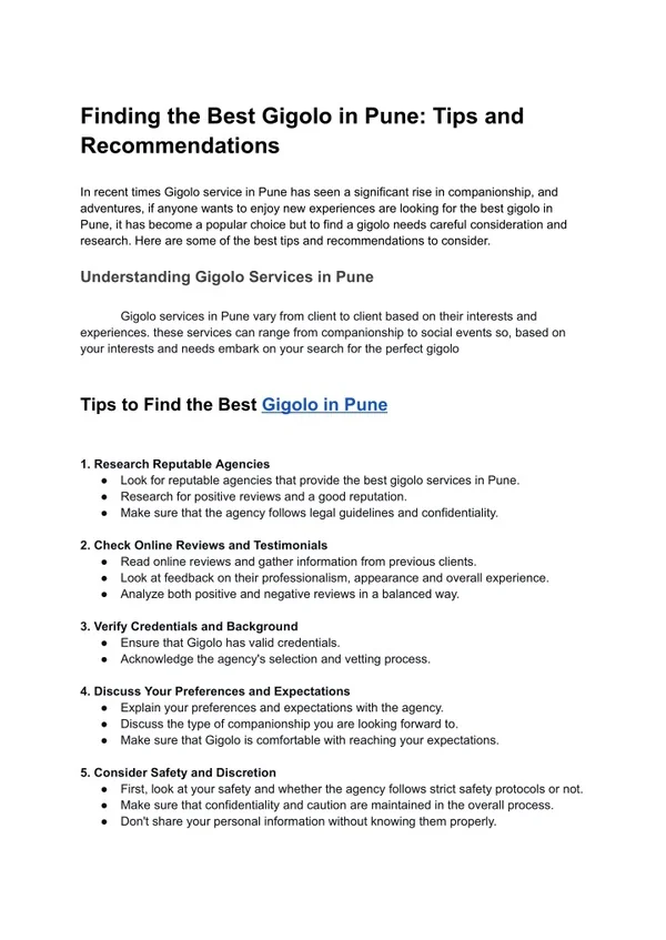 PPT - Finding the Best Gigolo in Pune_ Tips and Recommendations (2 ...