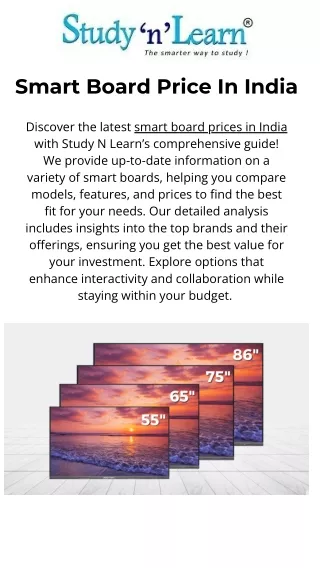 Smart Board Price in India Get Deep Information With Study N Learn (1)