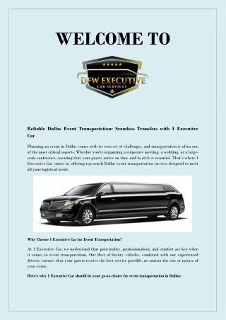 Top Dallas Transportation Solutions for Events