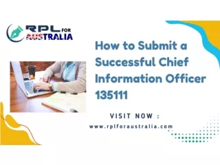 How to Submit a Successful Chief Information Officer 135111