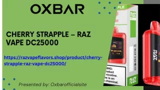 Exploring the Sweet and Tangy Delight of Cherry Strapple – RAZ Vape DC25000