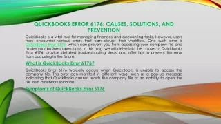 quickbooks error 6176 causes solutions and prevention