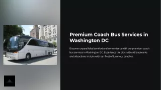 Premium Coach Bus Services in Washington DC