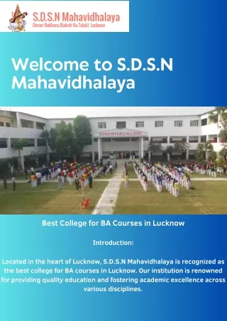 Best College for BA Courses in Lucknow