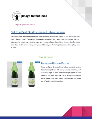Clipping Path Service Provider | Photo Editing |  Start only $ 0.29 USD/Image