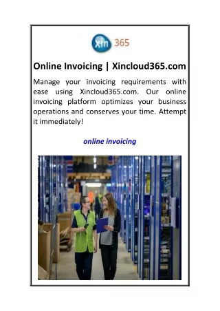 Online Invoicing  Xincloud365.com