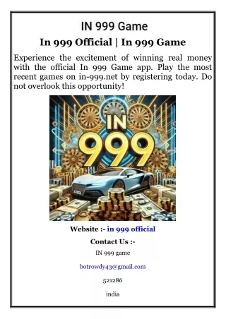 in 999 official in 999 game