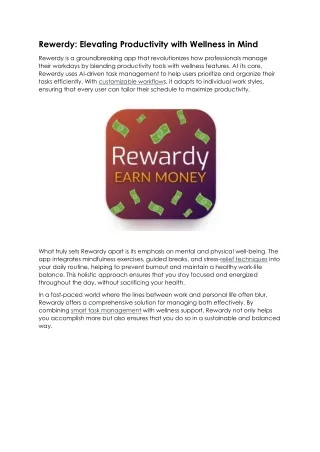 rewerdy elevating productivity with wellness