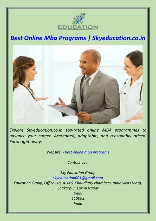 Best Online Mba Programs  Skyeducation.co.in