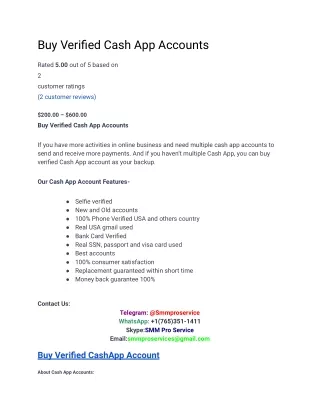 Buy Verified Cash App Accounts