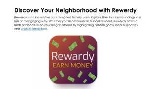 discover your neighborhood with rewerdy rewerdy