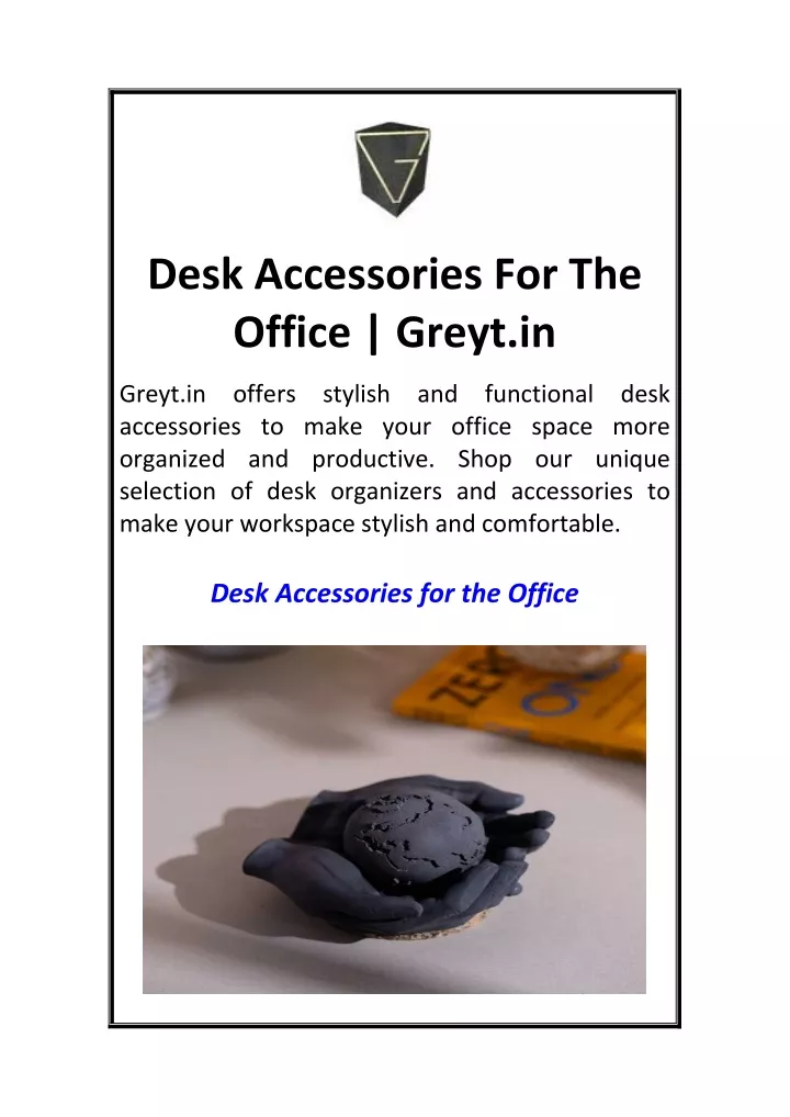 desk accessories for the office greyt in