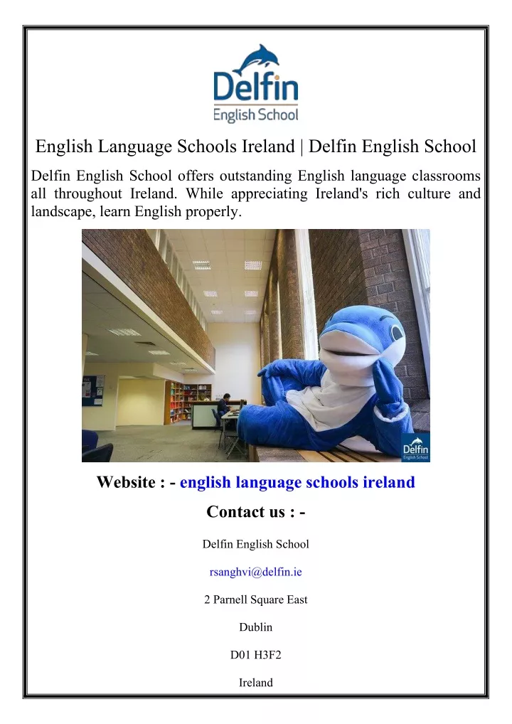 english language schools ireland delfin english