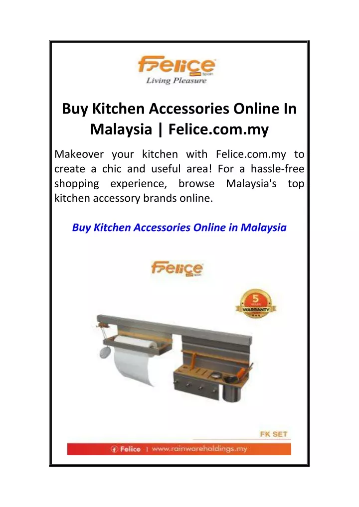 buy kitchen accessories online in malaysia felice