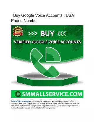 Buy Google Voice Accounts