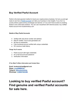 Super Useful Tips To Improve Buy Verified Paxful Account