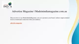 advertise magazine madeinindiamagazine com au