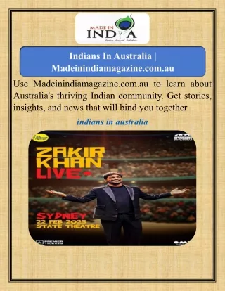 Indians In Australia   Madeinindiamagazine.com.au
