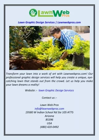 Lawn Graphic Design Services  Lawnwebpros.com