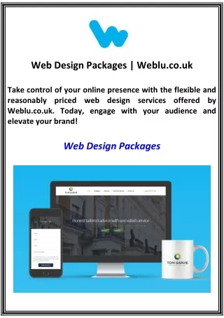 web design packages weblu co uk
