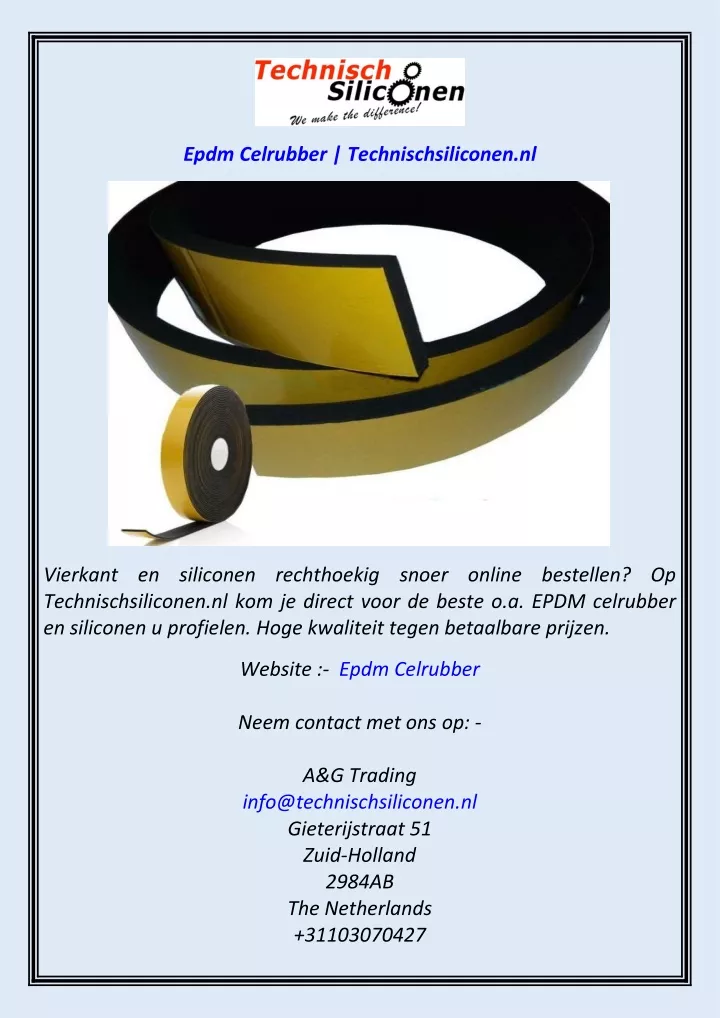 epdm celrubber technischsiliconen nl