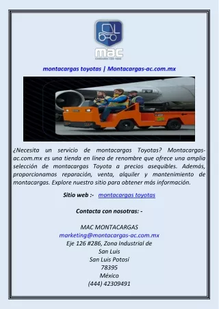 montacargas toyotas  Montacargas-ac.com.mx