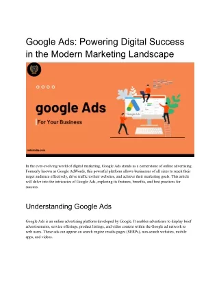 Google Ads_ Powering Digital Success in the Modern Marketing Landscape