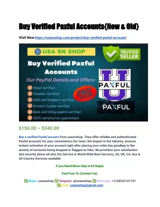 Buy Verified Paxful Accounts{New & Old}