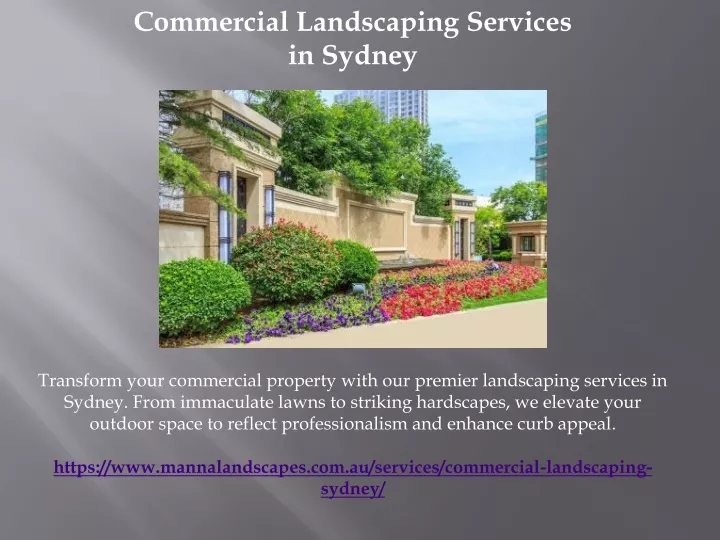 commercial landscaping services in sydney