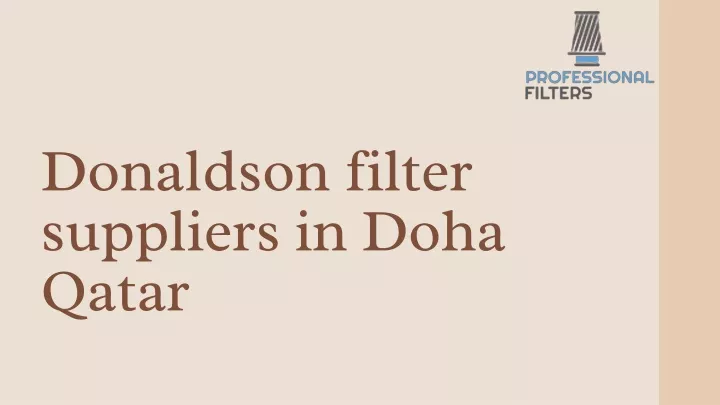 donaldson filter suppliers in doha qatar