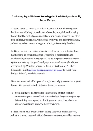 achieving style without breaking the bank budget