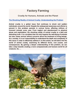 factory farming