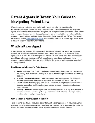 patent agents in texas your guide to navigating