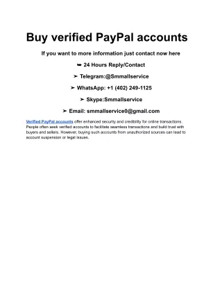 Buy verified PayPal accounts