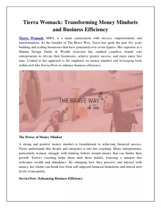 Tierra Womack - Transforming Money Mindsets and Business Efficiency