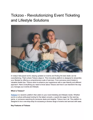 tickzoo revolutionizing event ticketing