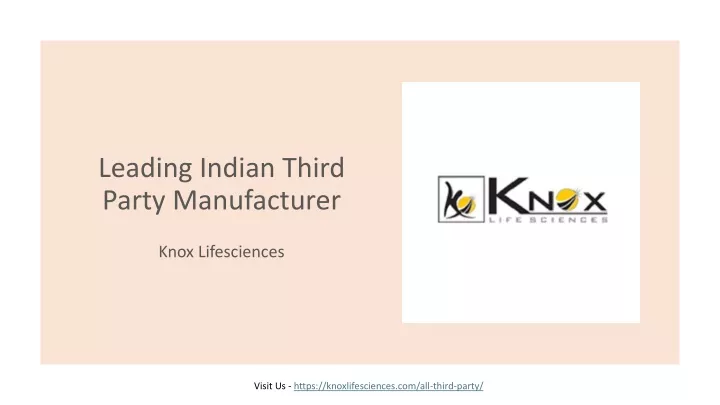 leading indian third party manufacturer