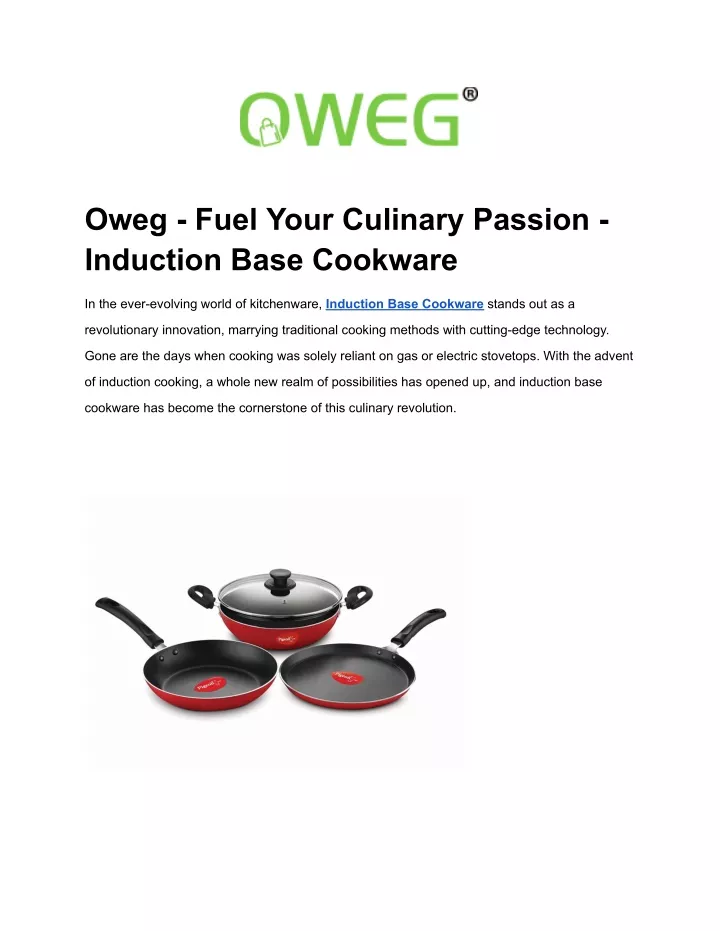 oweg fuel your culinary passion induction base