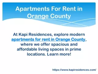 Apartments For Rent in Orange County