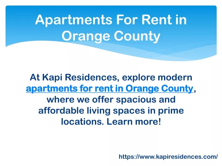 apartments for rent in orange county