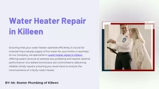 Expert Water Heater Repair Services in Killeen, TX